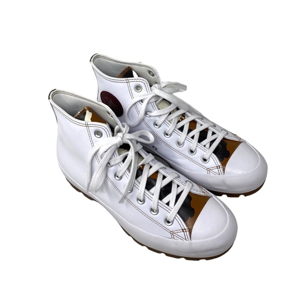 Converse Ctas Lugged Shoes Leather White Camo Brown Women's Custom 570637C-WTCM - Picture 3 of 7